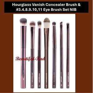 Hourglass Eye Brush Set X7 NIB Vanish Concealer & #3,4,8,9,10,11 Brush Set